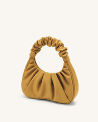 Gabbi Ruched Hobo Handbag - Beer