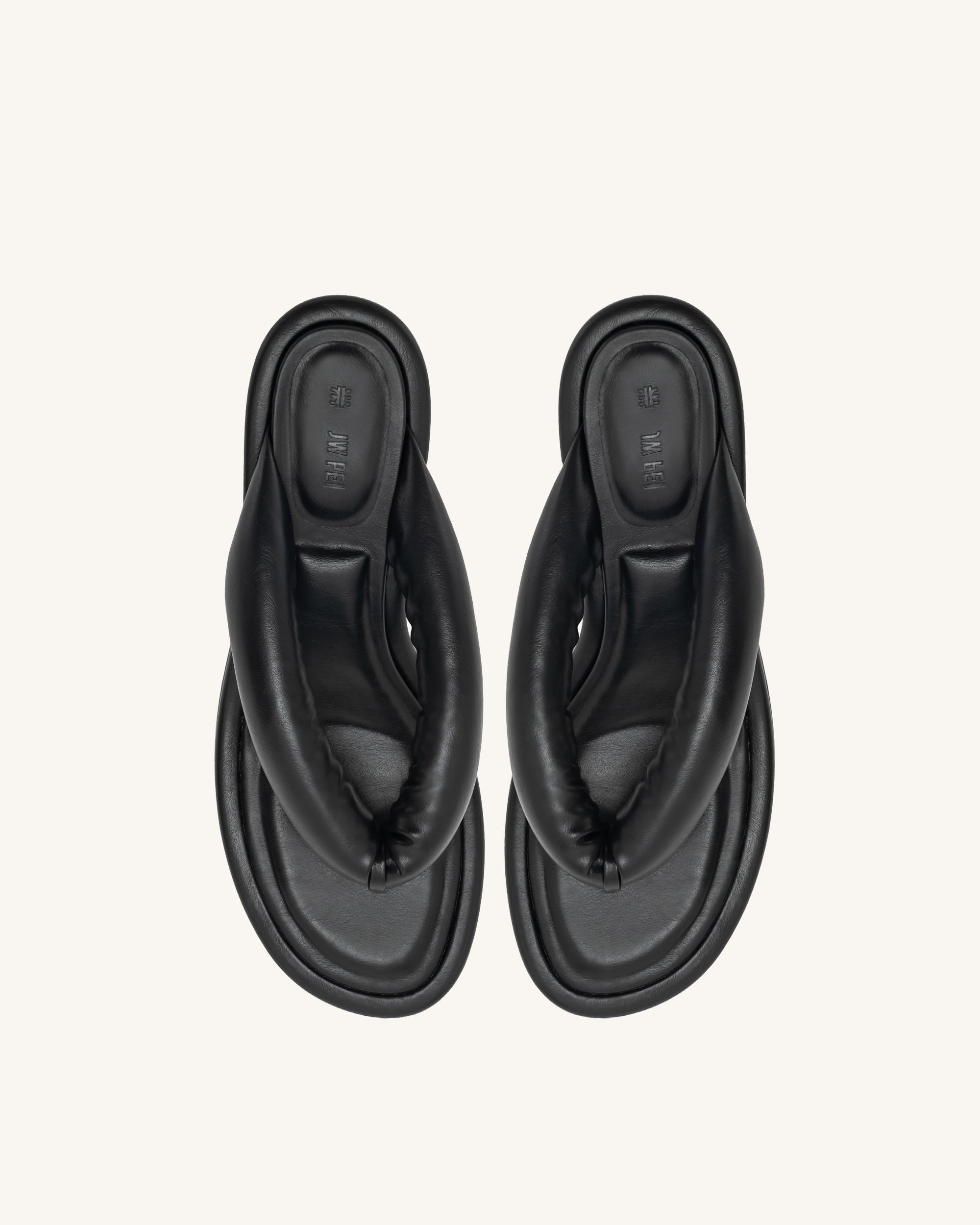 Talia Puffed Sandal - Black
