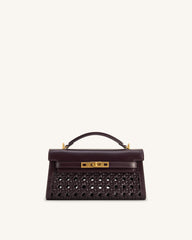 Noor Top Handle Bag - Dark Red
