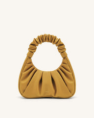 Gabbi Ruched Hobo Handbag - Beer