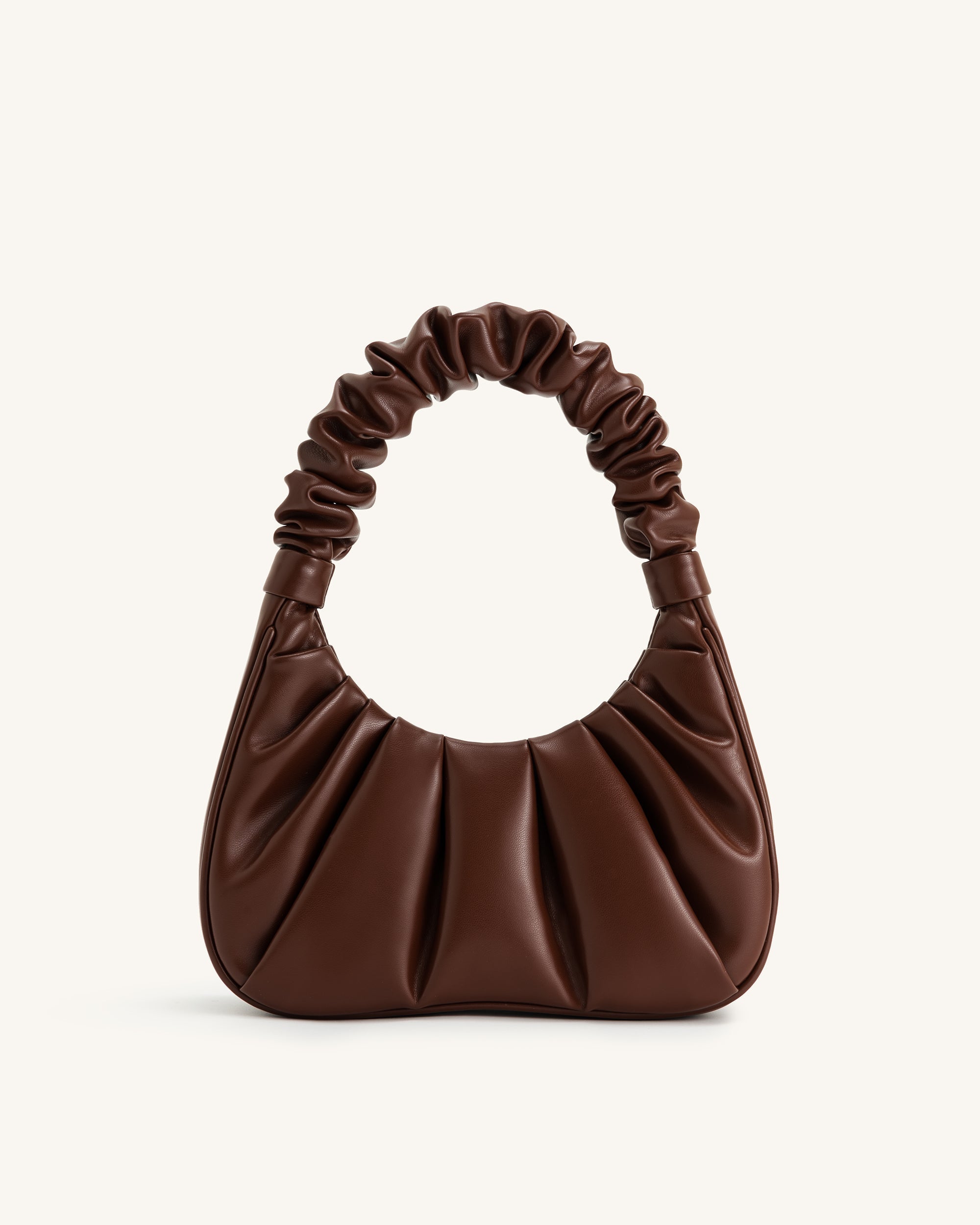 Gabbi Ruched Hobo Handbag - Umber