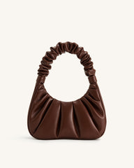 Gabbi Ruched Hobo Handbag - Umber
