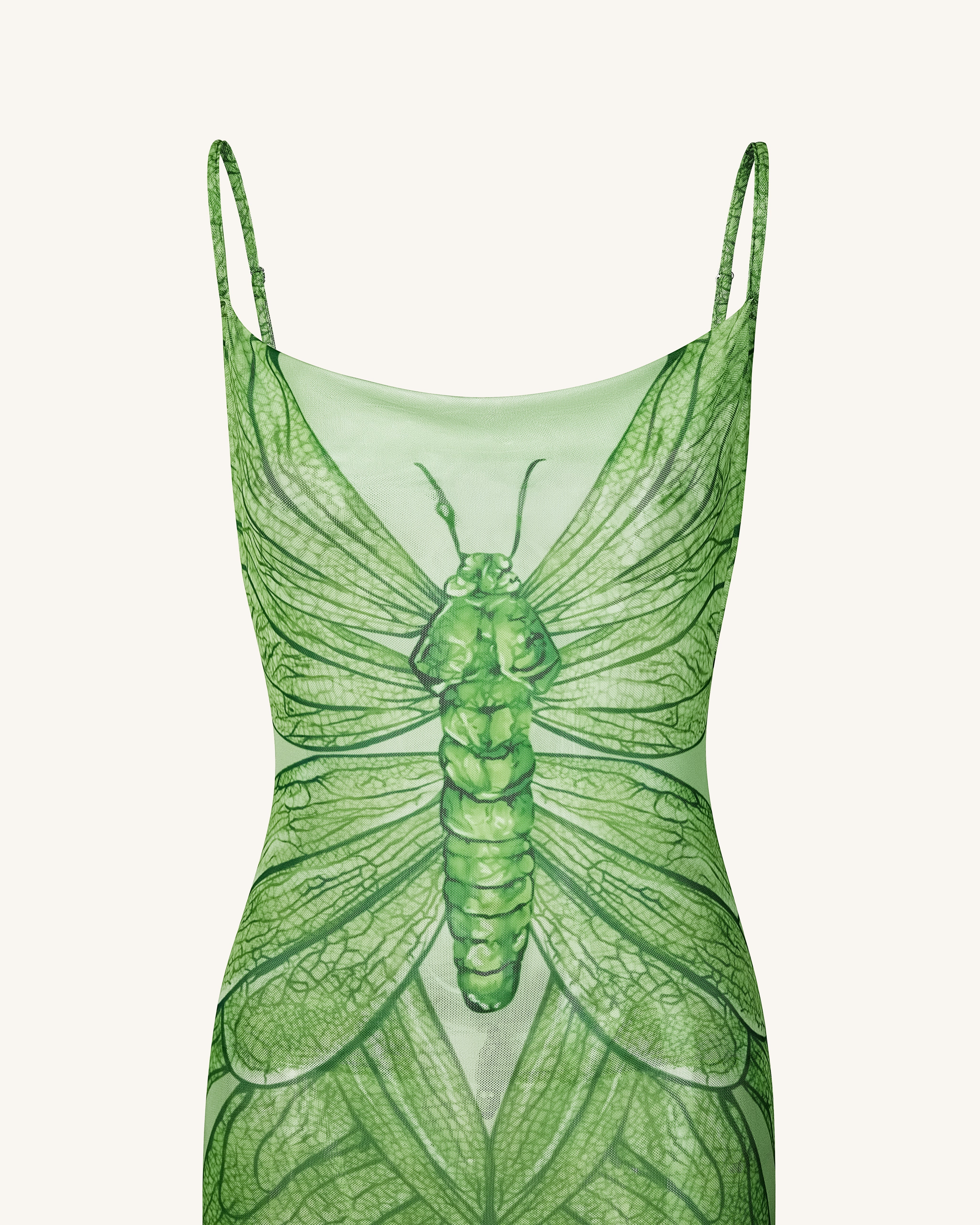 Dragonfly Totem Maxi Dress - Green